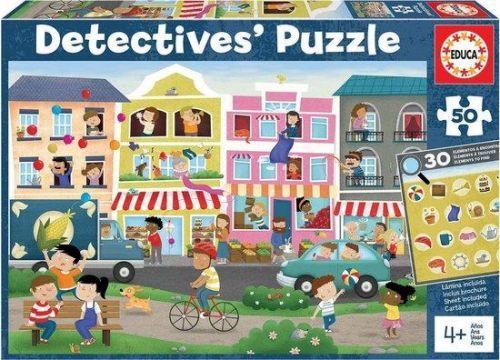 EDUCA Detektivní puzzle Město 50 dílků