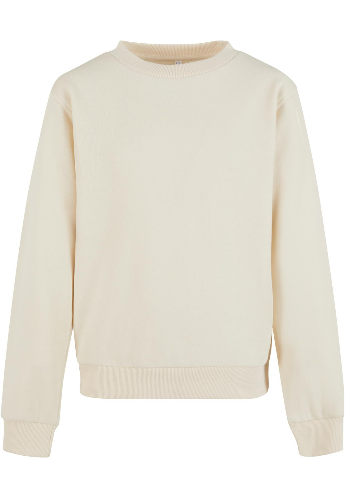 Girls Oversized Light Terry Crewneck - whitesand 110/116