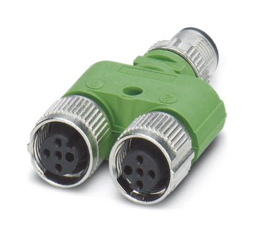 Phoenix Contact 1546068 Sensor Splitter, M12 Plug-2 X M12 Rcpt