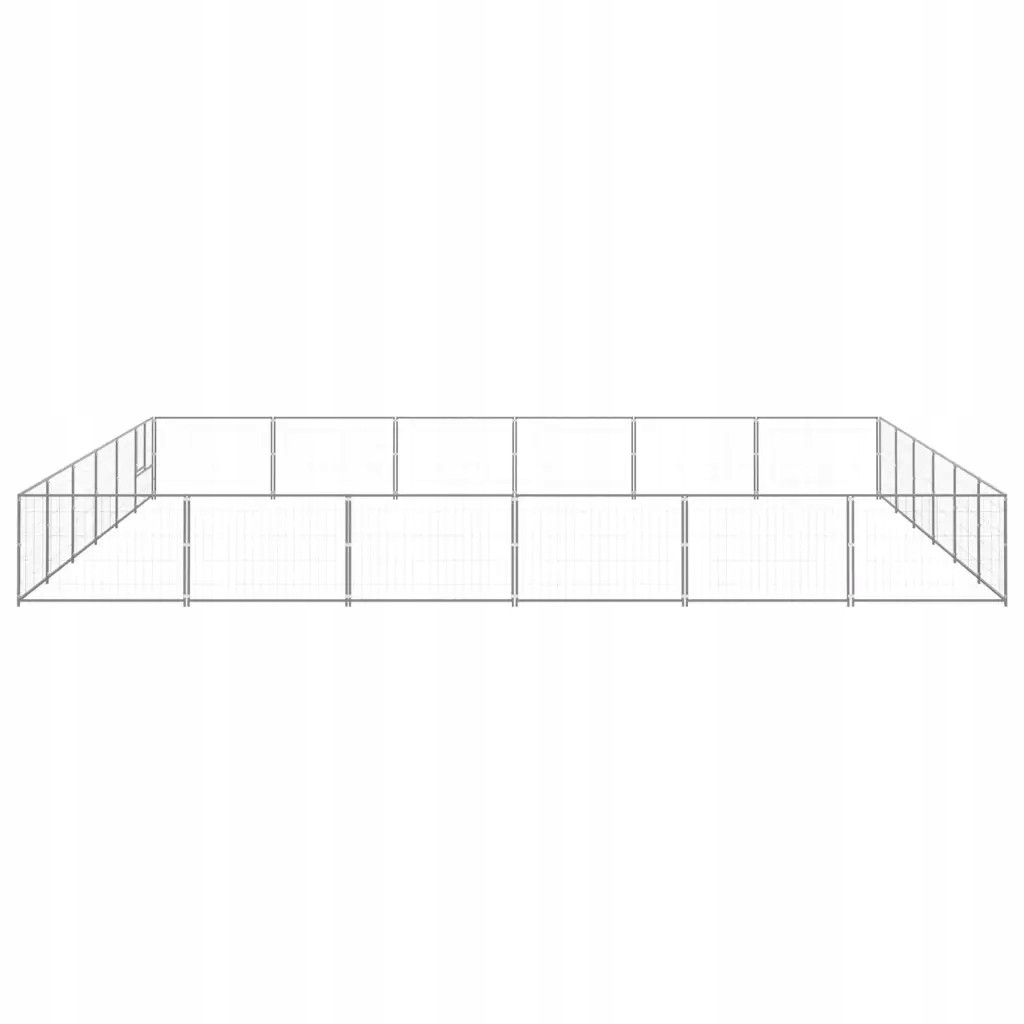 Kotec pro psa, stříbrná, 36 m², ocelová