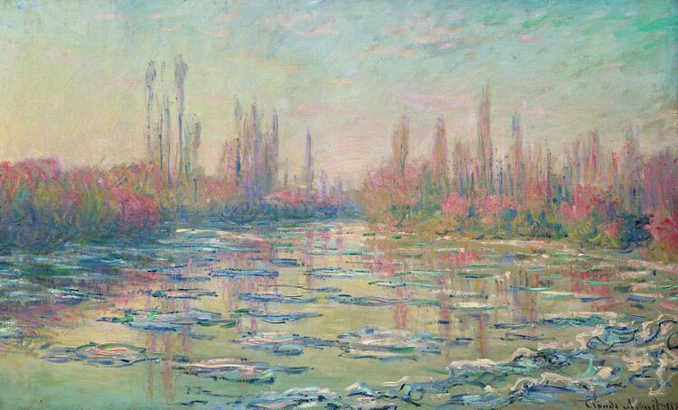 Claude Monet Obrazová reprodukce The Thaw on the Seine, near Vetheuil (1880), Claude Monet, 40 × 24.2 cm