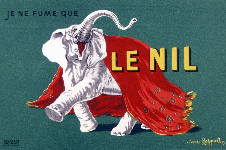 Leonetto Cappiello Obrazová reprodukce I only smoke the Nile – Cigarette advertising poster, Leonetto Cappiello, 40 × 26.7 cm