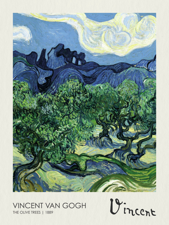 Vincent van Gogh Obrazová reprodukce The Olive Trees (1889), Vincent van Gogh, 30 × 40 cm