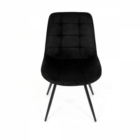 Jídelní židle černá černé kovové nohy otočná 90° L/P HC-T1130 BK2 Autronic