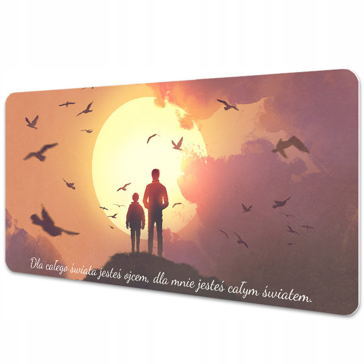Dárek dárek pro tatínka Podložka na psací stůl Sny dobrodružství rodina 90x45 cm