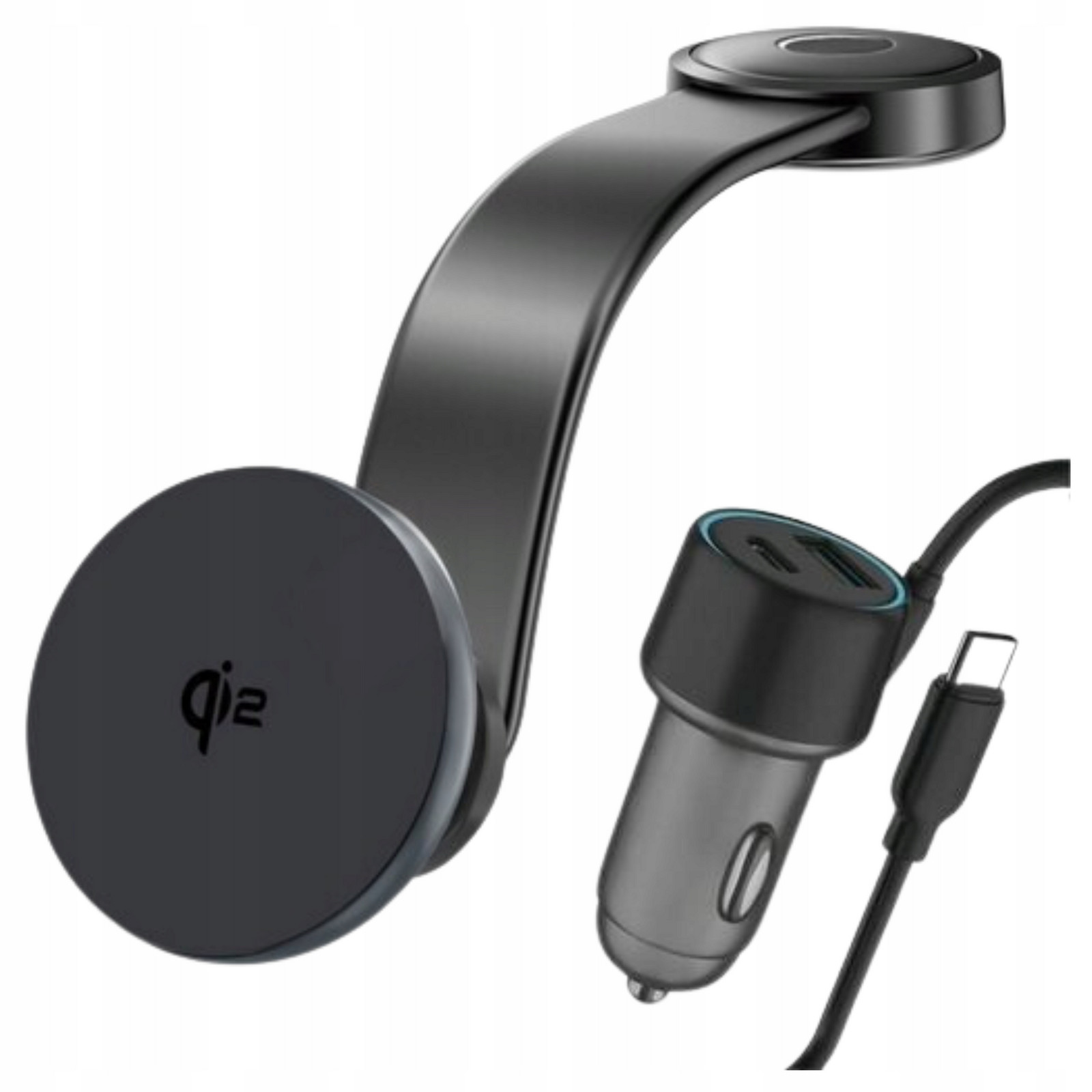 4SMARTS Indukční Nabíječka Do Auta 15W Automobilová Šedá