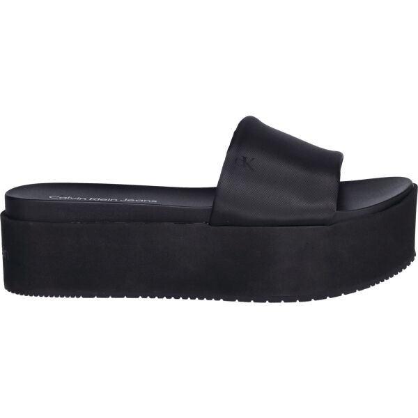Calvin Klein FLATFORM SANDAL SLIDE INNYLON Dámské pantofle, černá, velikost