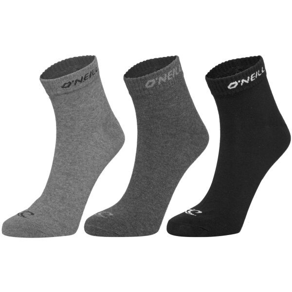 O'Neill QUARTER 3P Unisex ponožky, tmavě šedá, velikost