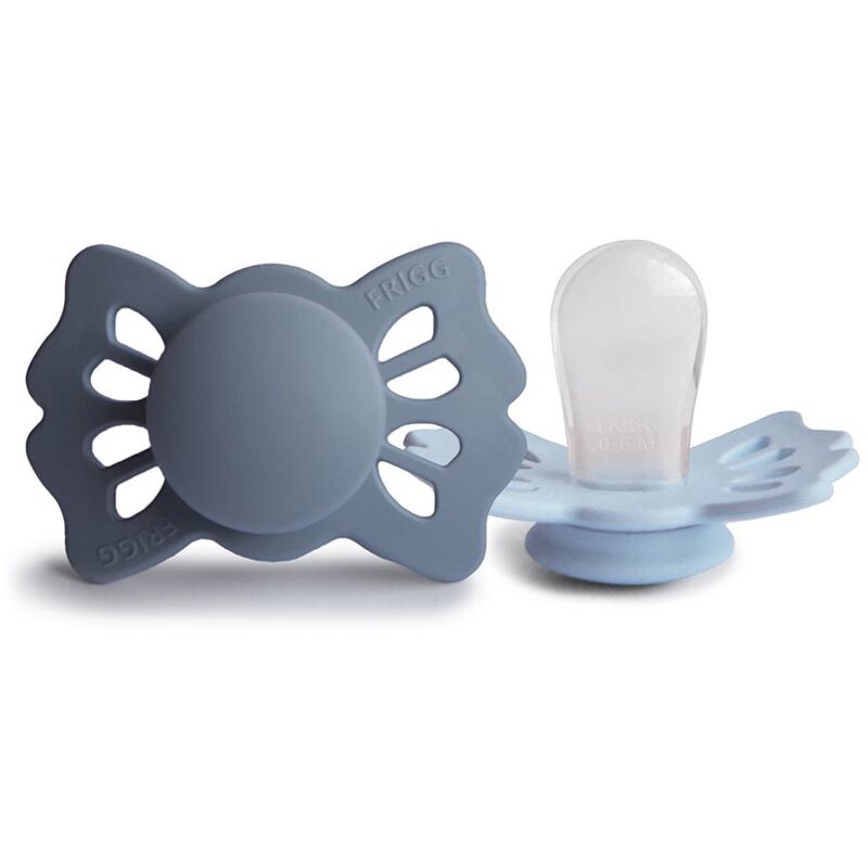 FRIGG Lucky Size 1:0-6 months dudlík Slate/Powder Blue 2 ks