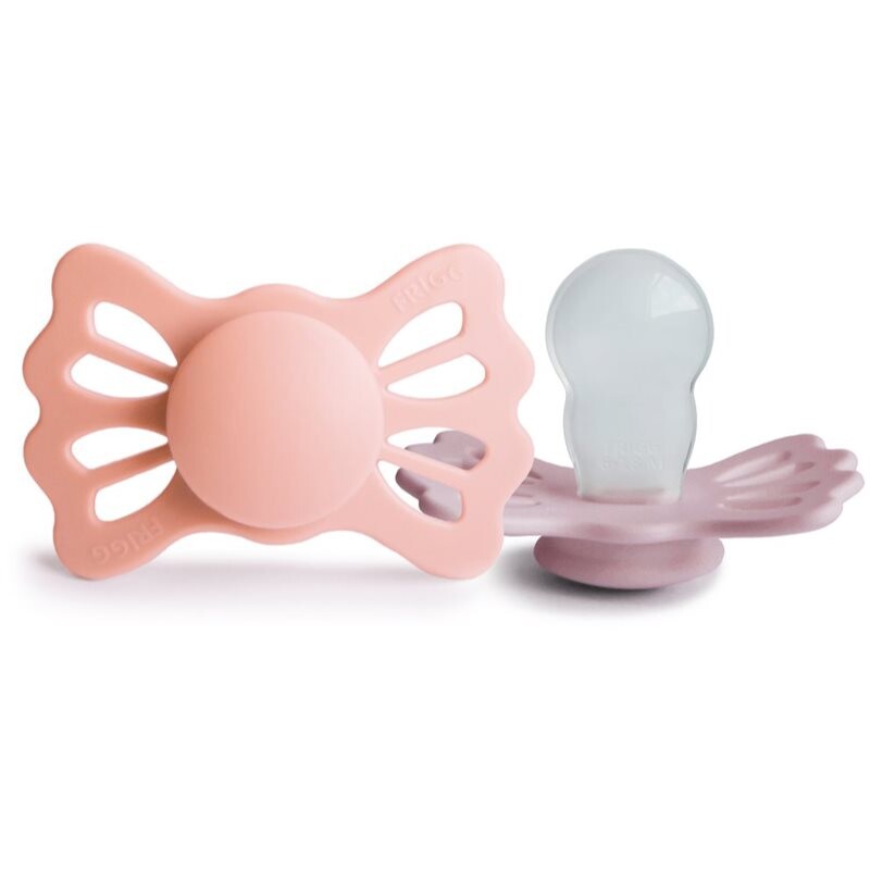 FRIGG Lucky Size 2:6-18 months dudlík Pretty in Peach/Primrose 2 ks