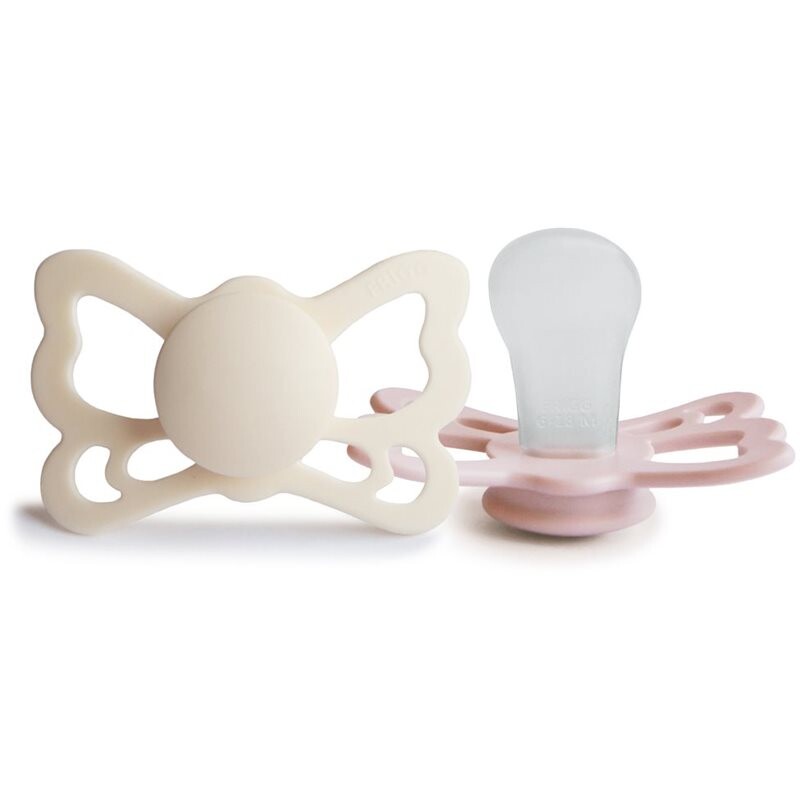 FRIGG Butterfly Size 2:6-18 months dudlík Cream/Blush 2 ks