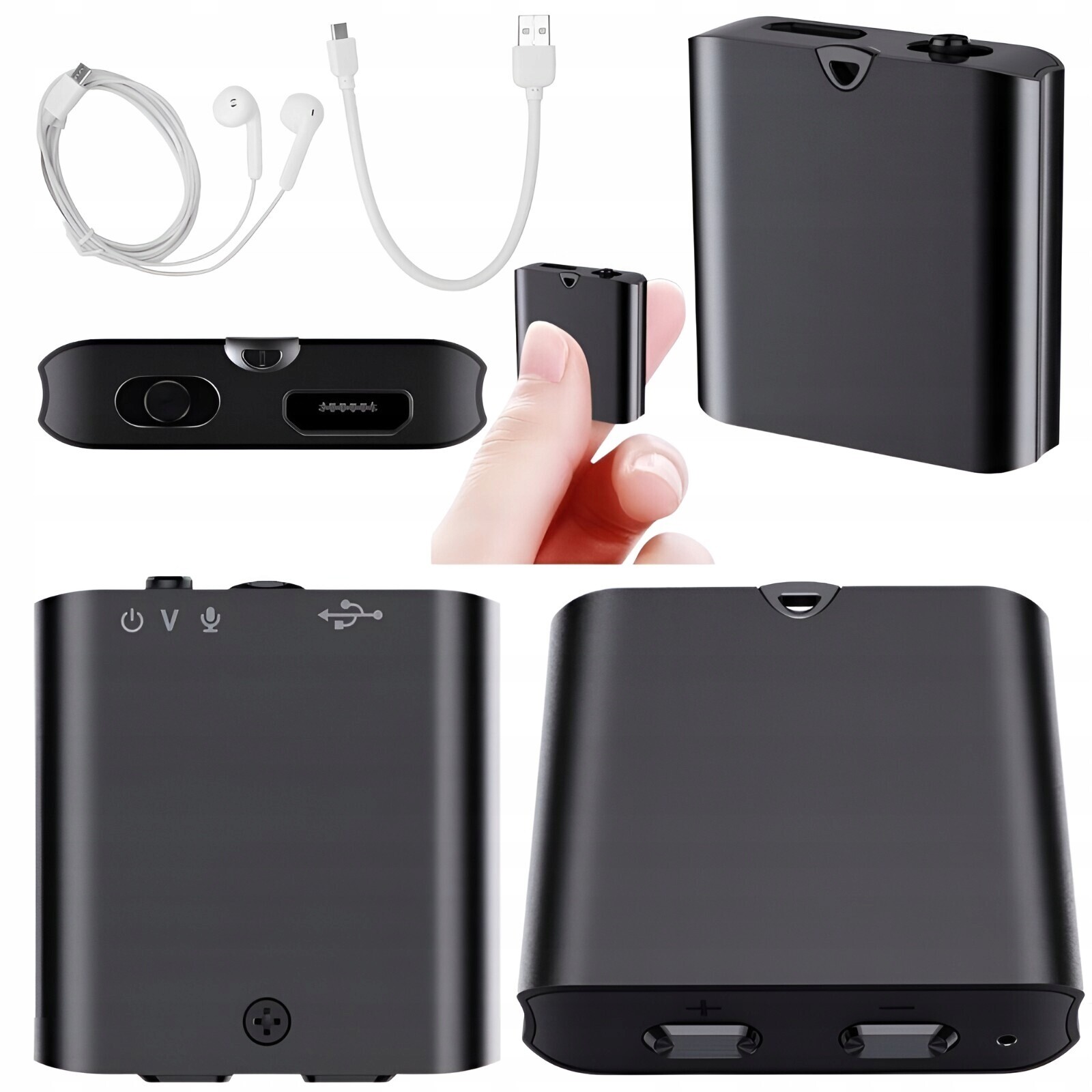 Mikro záznamník 8GB skrytý špionážní odposlech do batohu a auta 3 cm