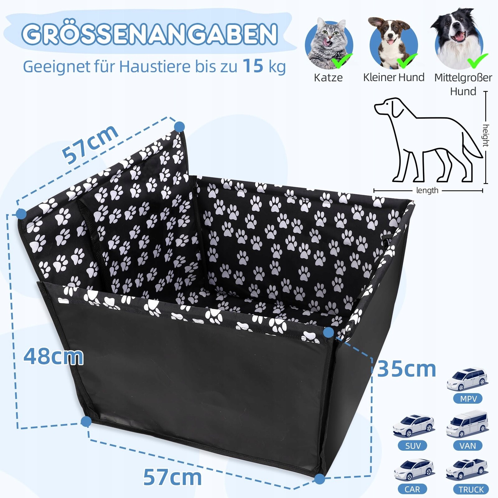 Wimypet Voděodolná autosedačka pro psy s bezpečnostními pásy