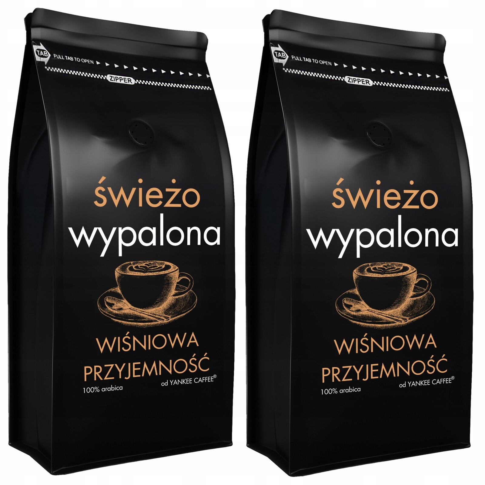 Káva zrnková 2x1kg Čerstvě Pražená 100% Arabica příchuť Třešňová