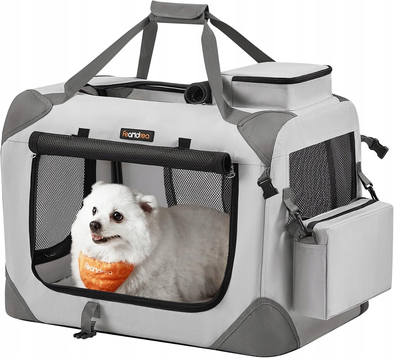 Přepravka pro psa Feandrea šedá L 42,5 cm x 60 cm 42,5 cm