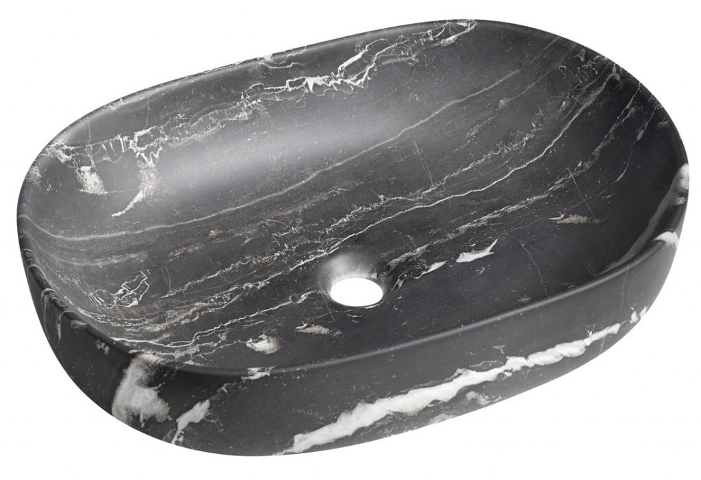 SAPHO CALEO keramické umyvadlo na desku, 60x42cm, carnico mramor CA590CM