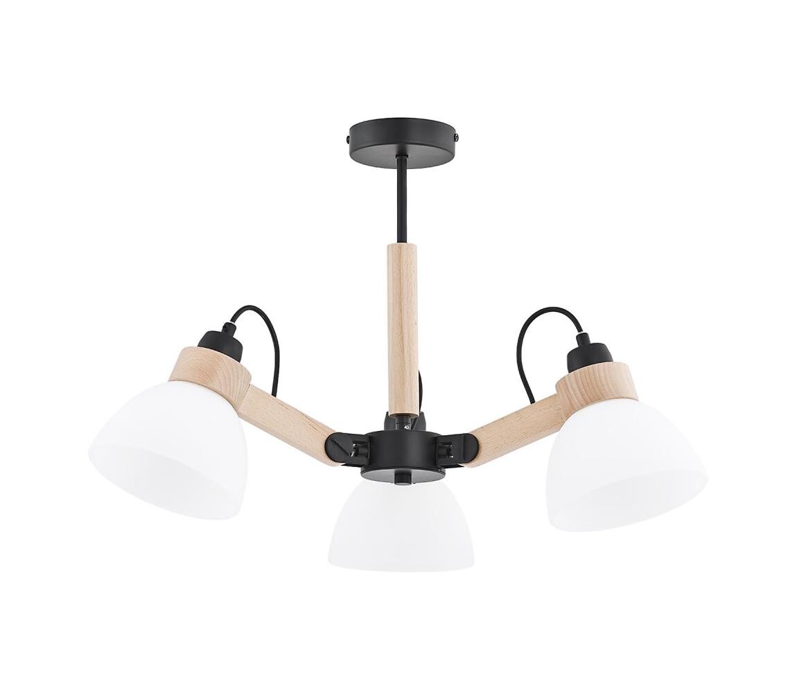 Přisazený lustr DANTONA 3xE27/15W/230V černá/béžová