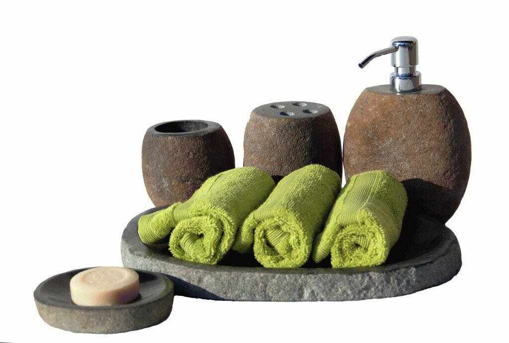 Indera Natural River Stone 57078 Kamenná koupelnová sada