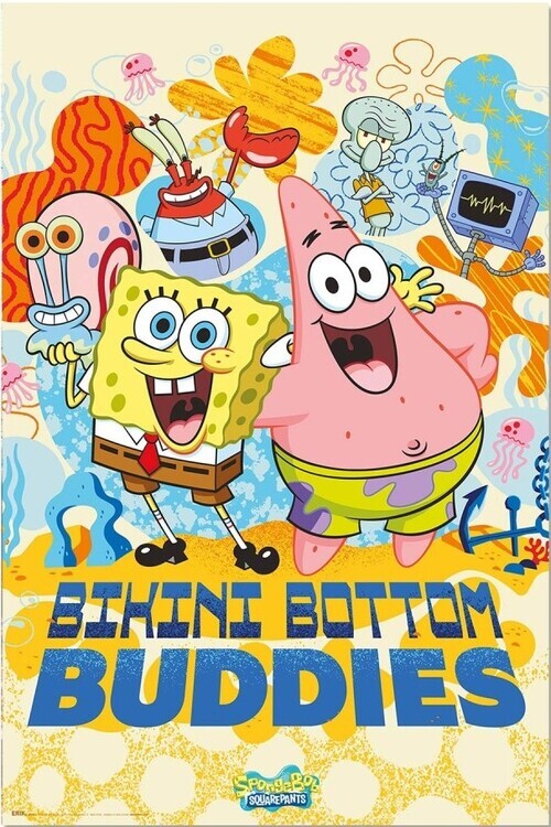 GRUPO ERIK Plakát, Obraz - Spongebob Squarepants - Bikini Bottom Buddies, 61 × 91.5 cm
