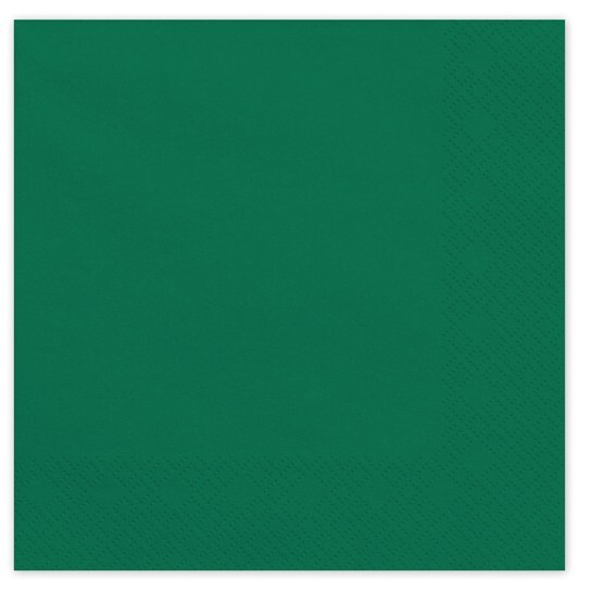 Ubrousky papírové tmavě zelené 33x33 cm 20 ks