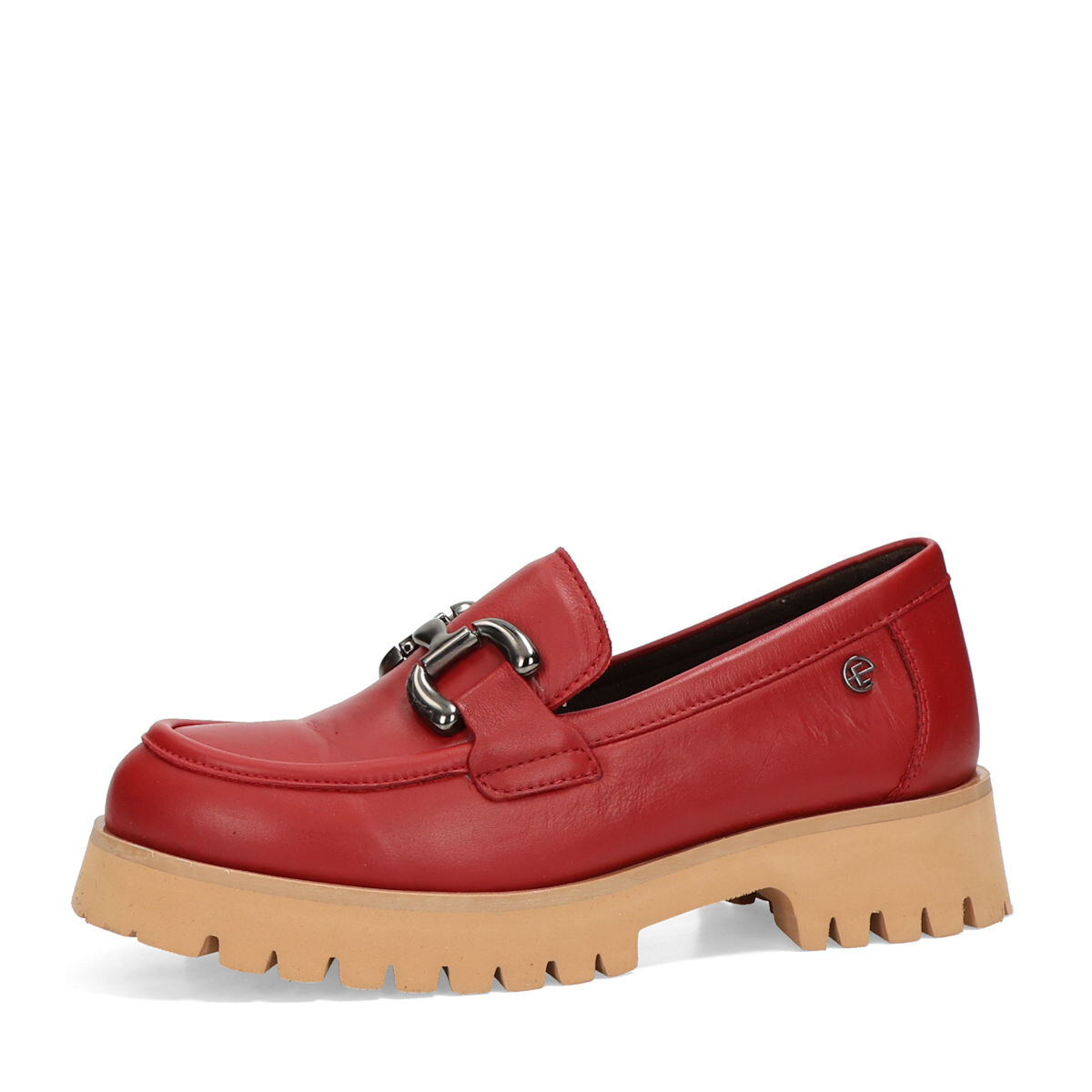 ETIMEĒ dámské kožené polobotky - červené - 36