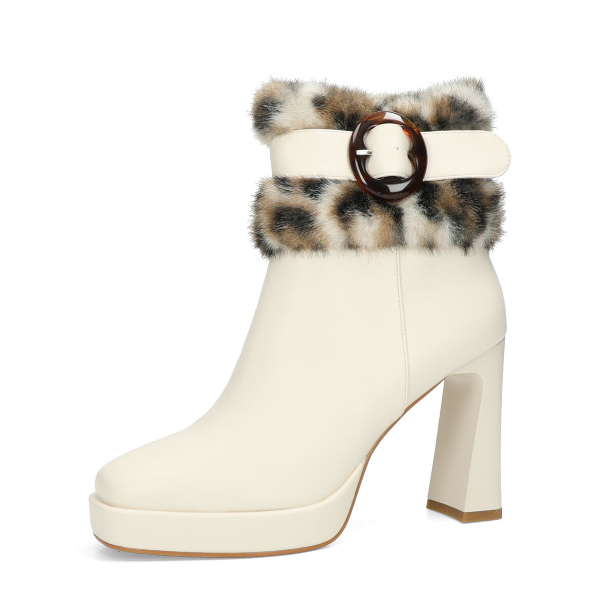 Laura Biagiotti dámské stylové kotníkové kozačky - béžové - 36