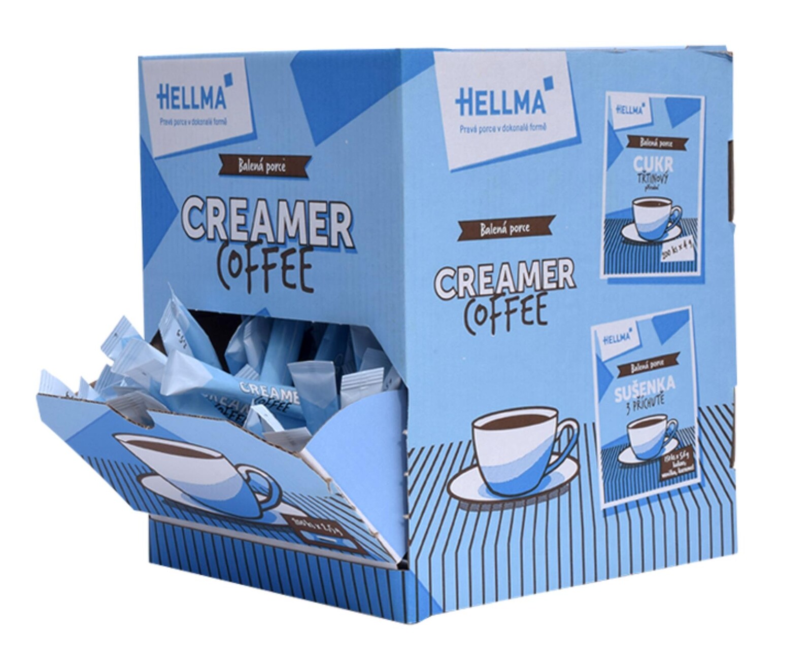 Instantní přípravek do kávy a čaje Hellma creamer - porce, 200x 2,5 g