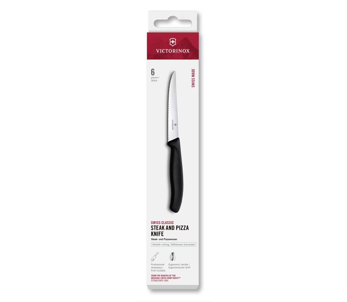 Victorinox - Sada steakových nožů SWISS CLASSIC 11 cm 6 ks černá 6.7203.6