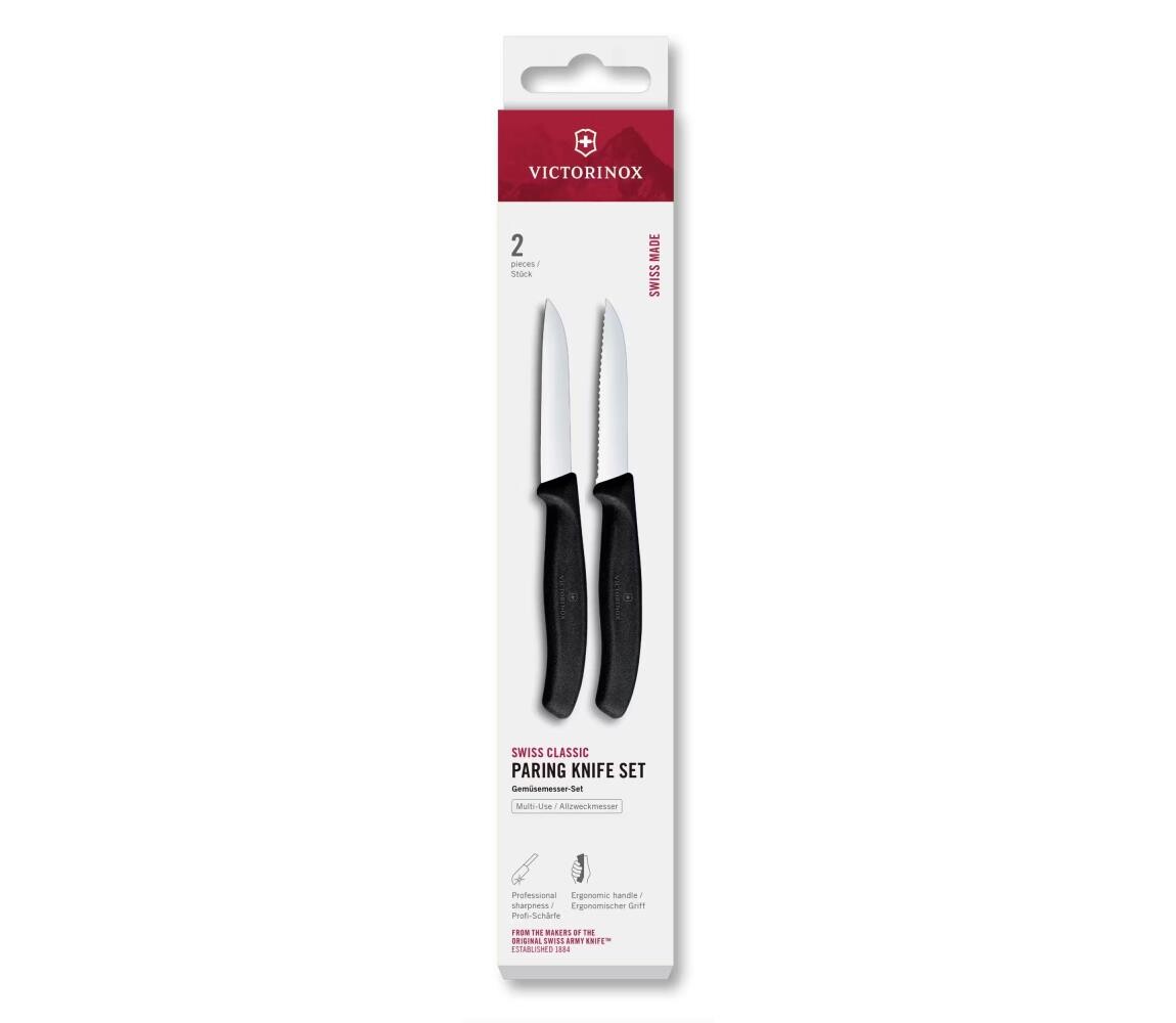Victorinox - Sada kuchyňských nožů na zeleninu SWISS CLASSIC 8 cm 2 ks černá 6.7493.2