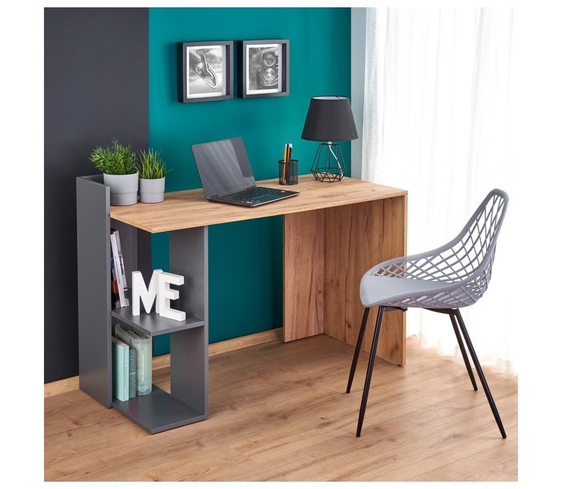 Halmar Psací stůl COZYRA dub wotan/antracit V-UA-FINO-D.WOTAN/ANTRACYT