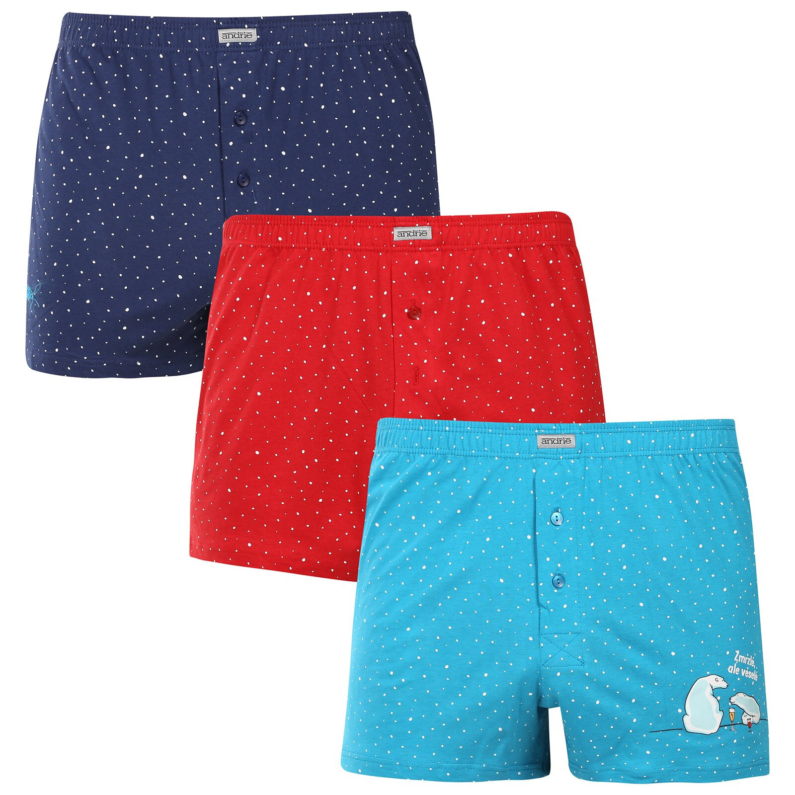 3PACK pánské trenky Andrie vícebarevné (PS 5933) XL, trenýrky