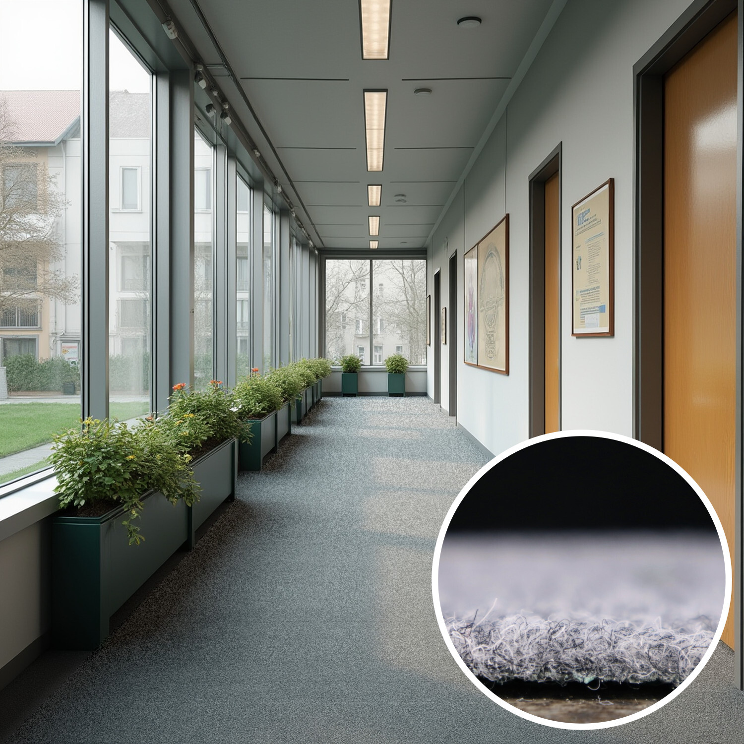 AKCE: 80x450 cm Umělá tráva Wembley šedá, šíře, šedá, nopy, chodba / předsíň, Betap