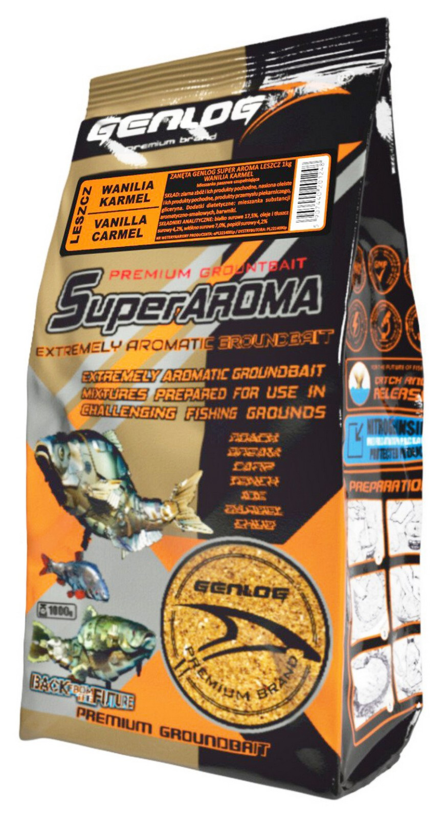 GENLOG - Krmná směs Super Aroma 1kg Vanila Caramel