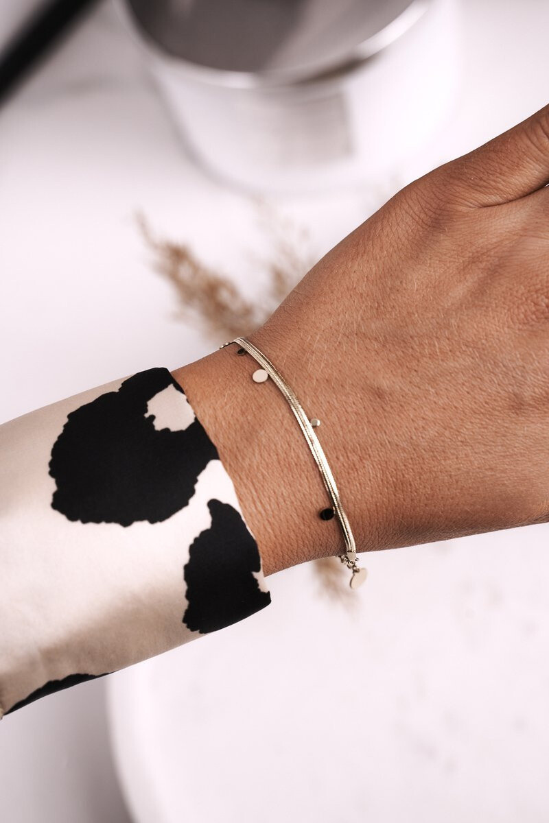 Glam Chic Jemný náramek s Kruhy Zlatý Liliana