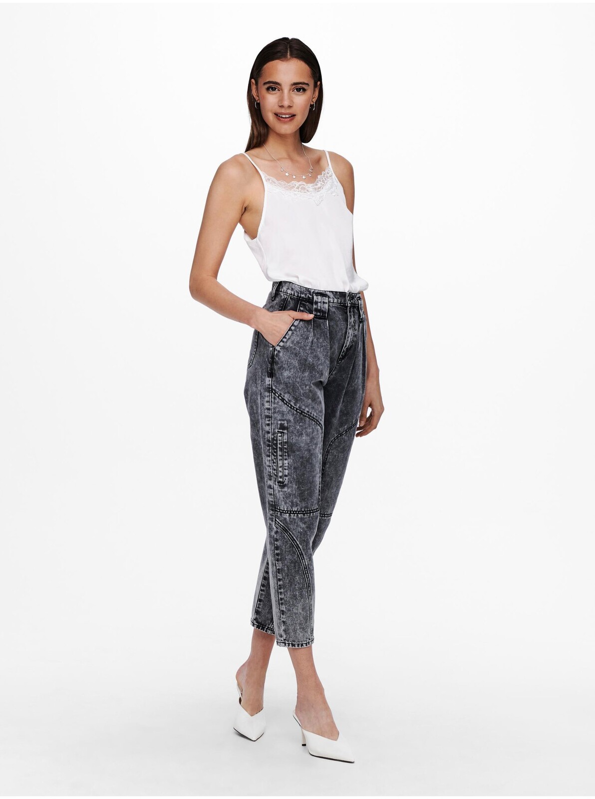 Bílé dámské tílko JDY Appa - Dámské