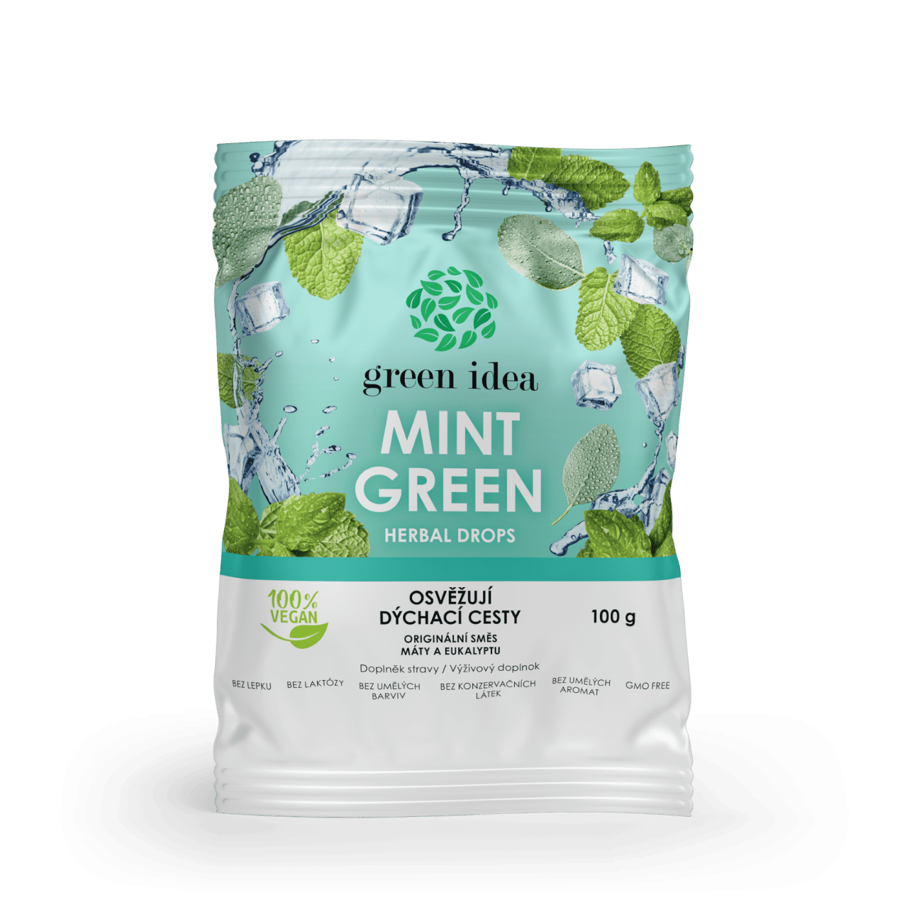 Green idea Mint green bylinné bonbóny 100 g