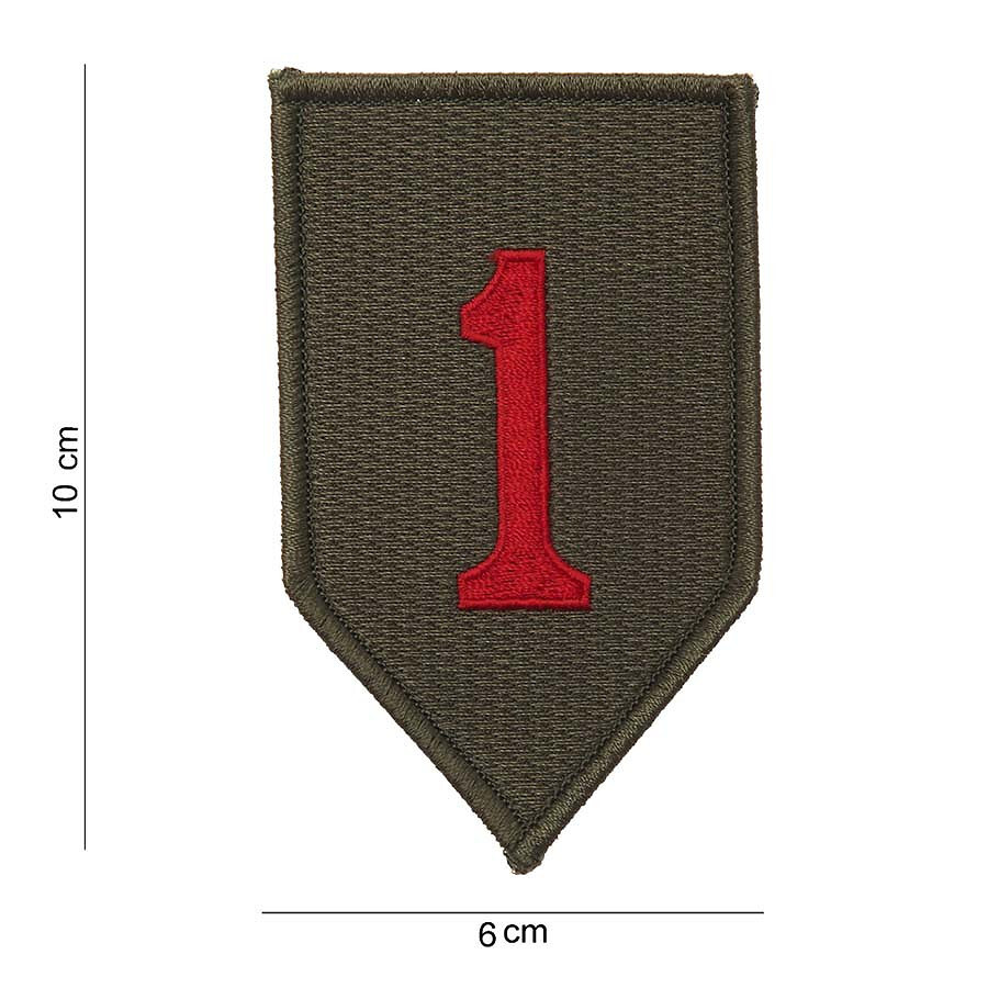 Nášivka textilní Fostex US 1st Infantry Division - olivová-červená