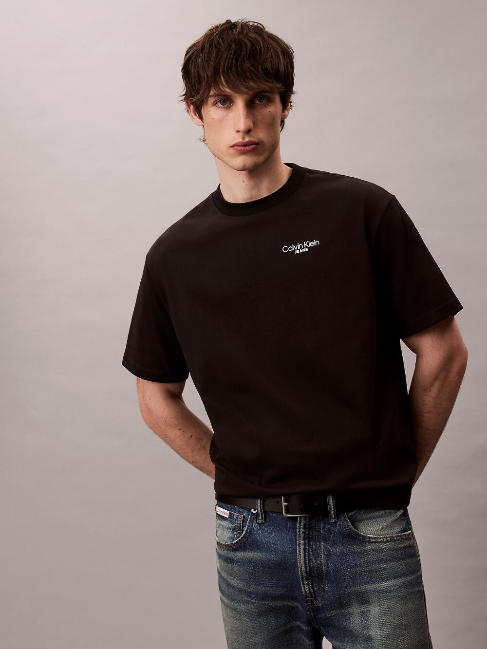 Calvin Klein pánské černé tričko LV04RD825GUB1 M