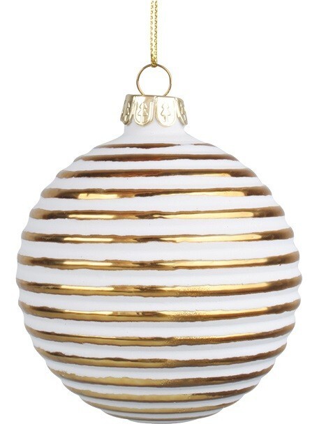 Anděl Sada skleněných baněk 8 cm - zlatá s patinou - 4 ks - 19075