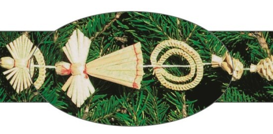 Anděl Vánoční slaměný řetěz - 2 m - 2200-10