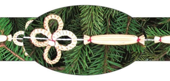 Anděl Vánoční slaměný řetěz - 2 m - 2200-08