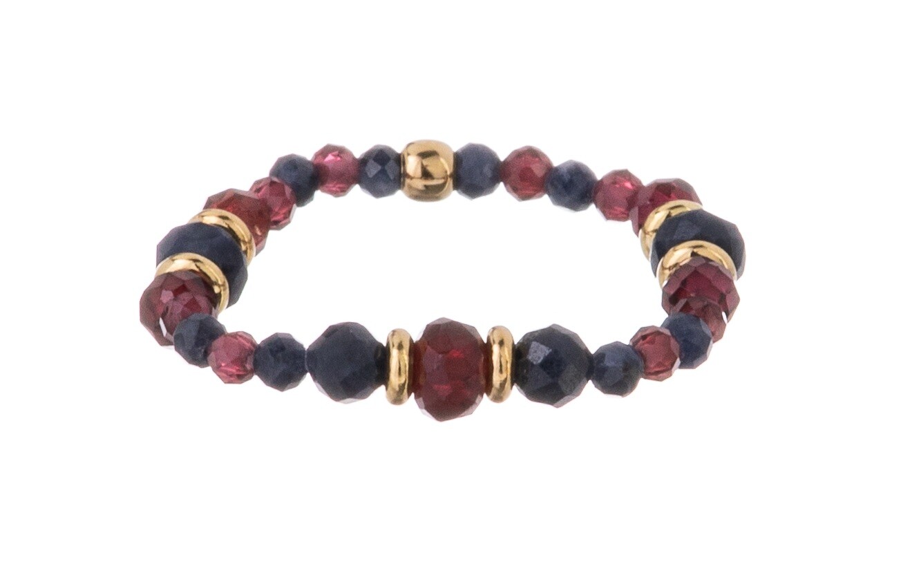 Alisia Překrásný prsten z granátu a safíru AL5238.01.000.D 53 mm