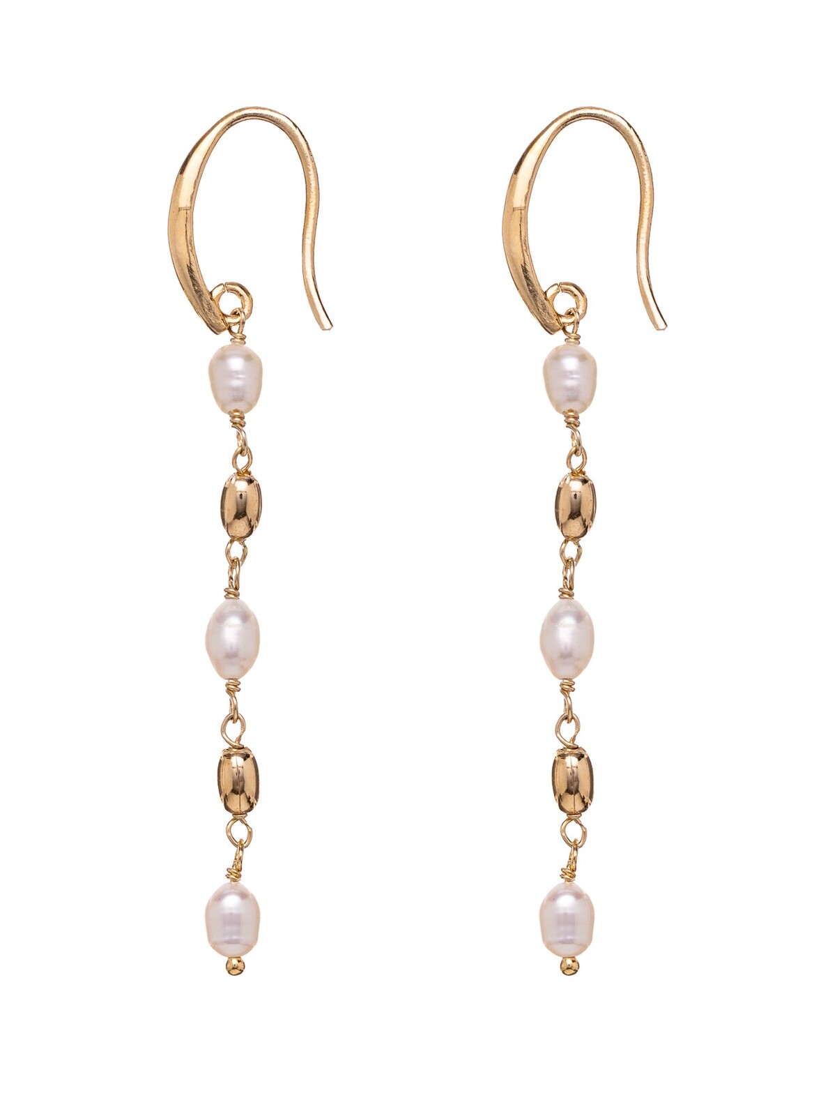 Alisia Dlouhé pozlacené náušnice s pravými perlami AL4139.01.000