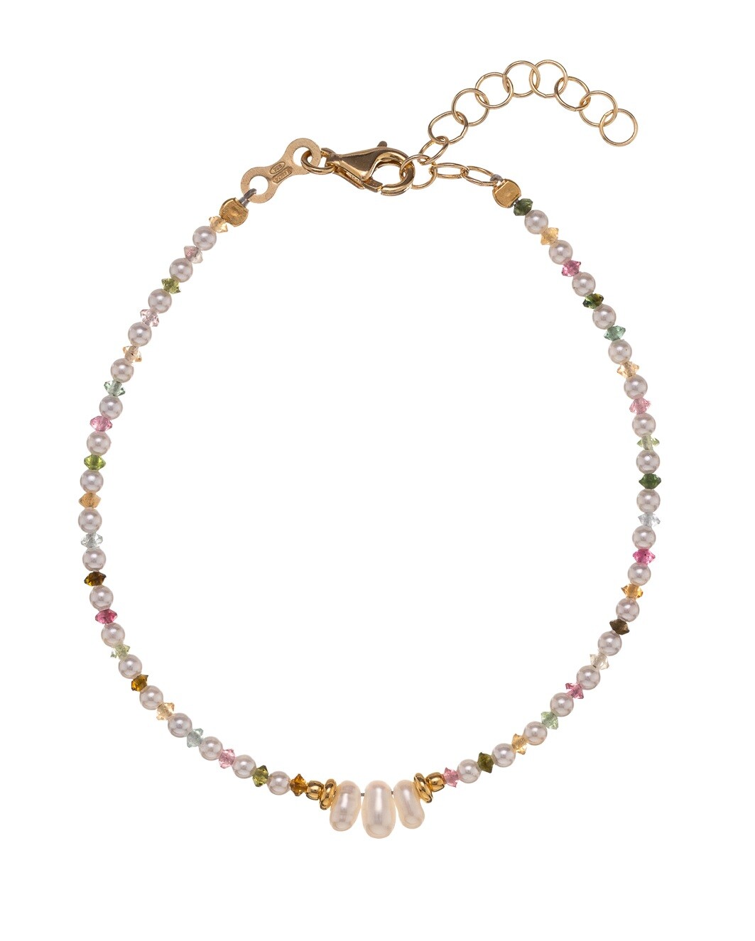 Alisia Perlový náramek s barevnými korálky turmalínu AL4659.01.000