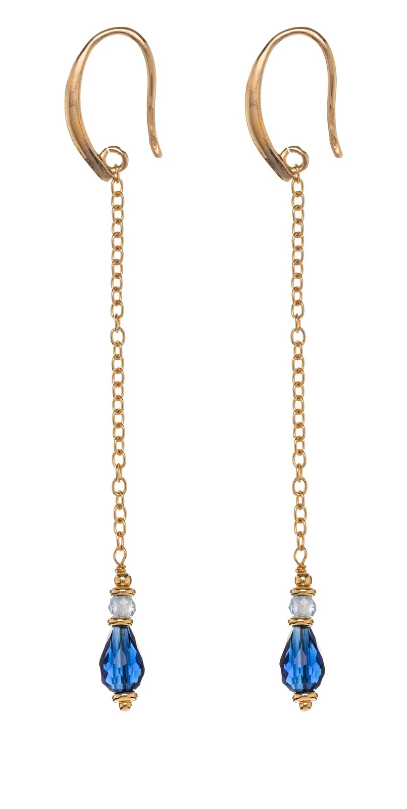 Alisia Pozlacené dlouhé náušnice se zirkonem a krystalem AL5226.01.000