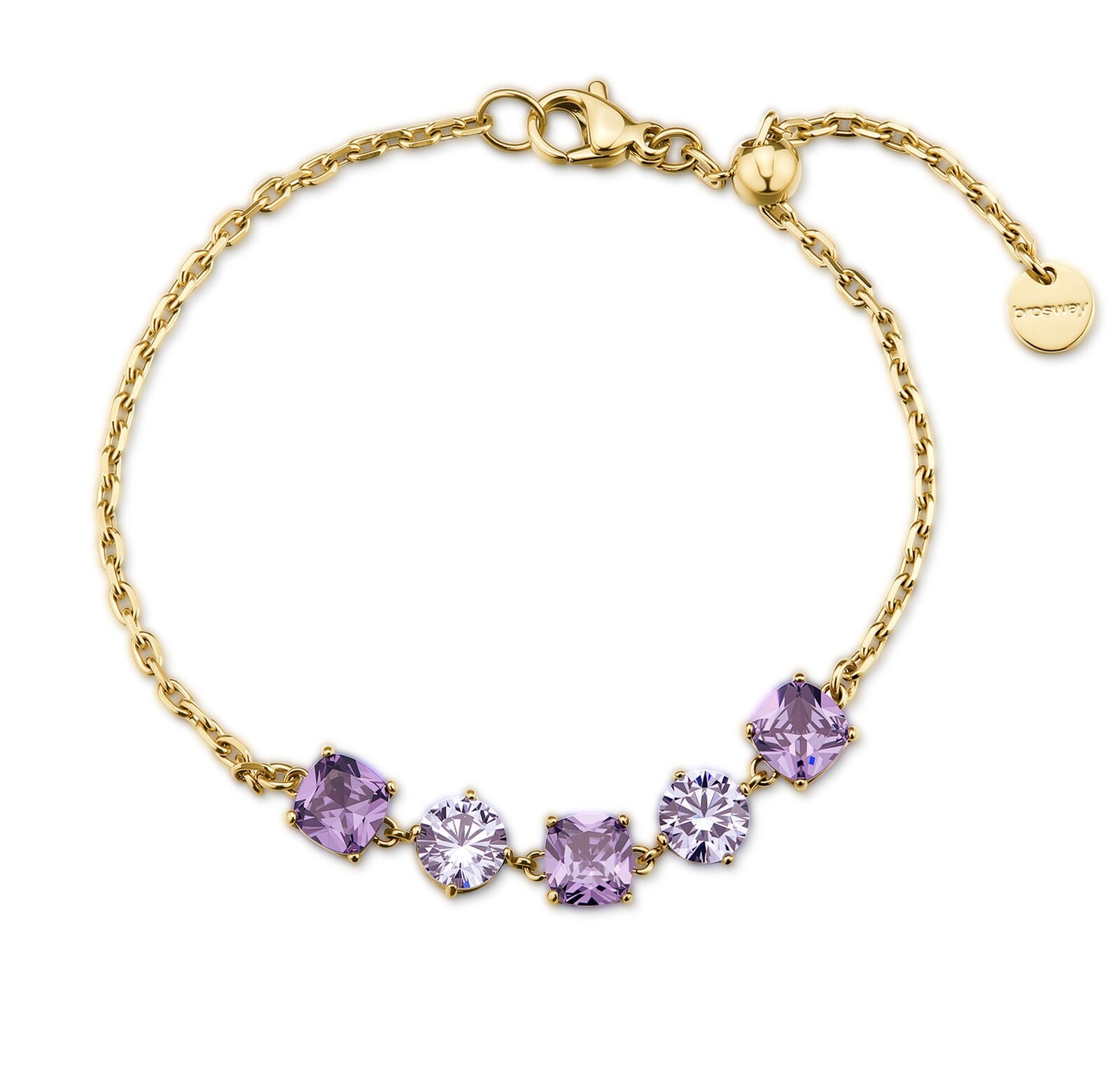 Brosway Elegantní dámský náramek s fialovými zirkony Dreaming BIG13