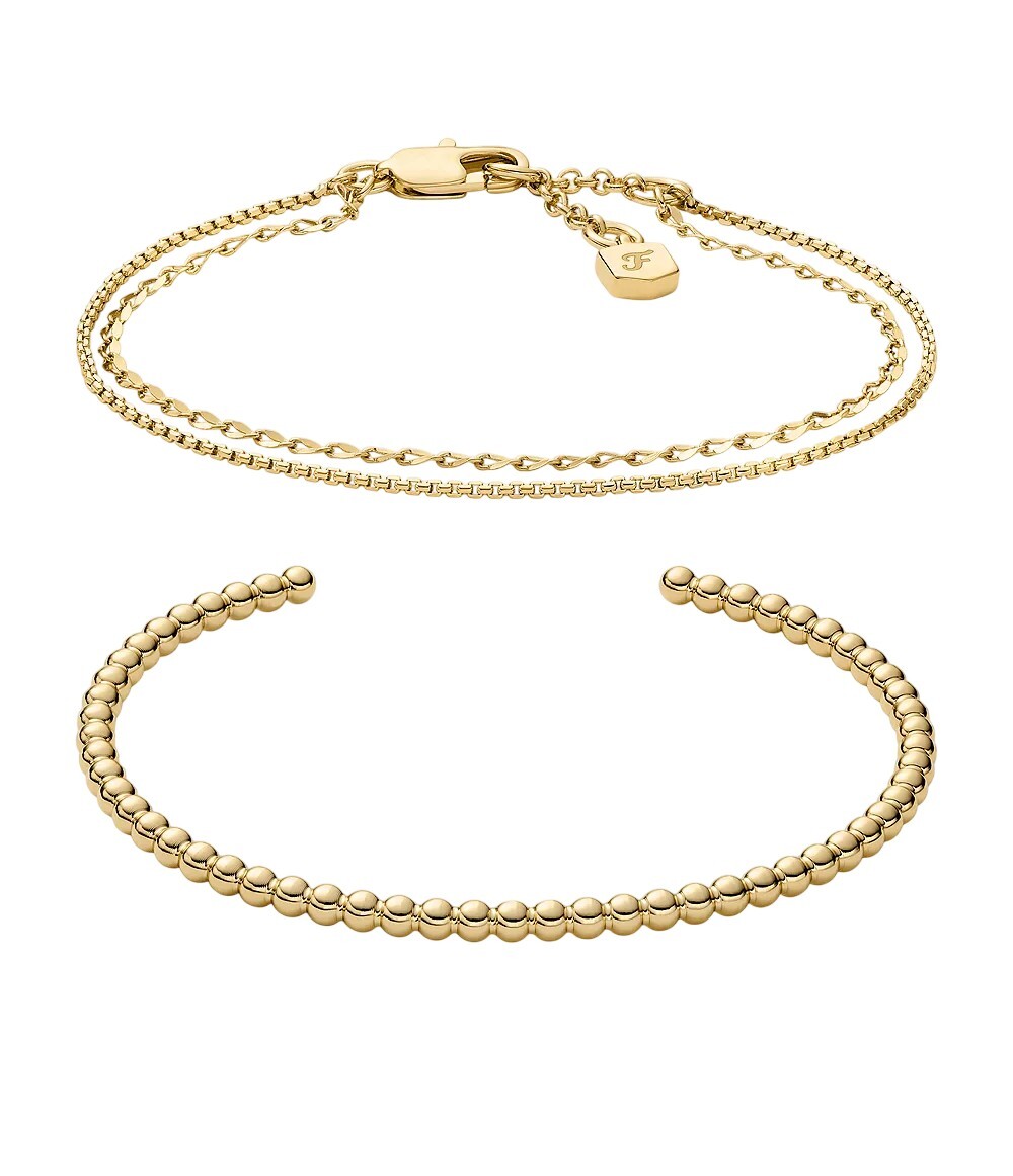 Fossil Elegantní dámský set pozlacených náramků Ellis JA7293SET