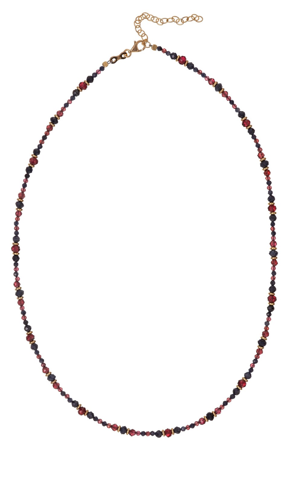 Alisia Jedinečný náhrdelník s granáty a safíry AL5228.01.000