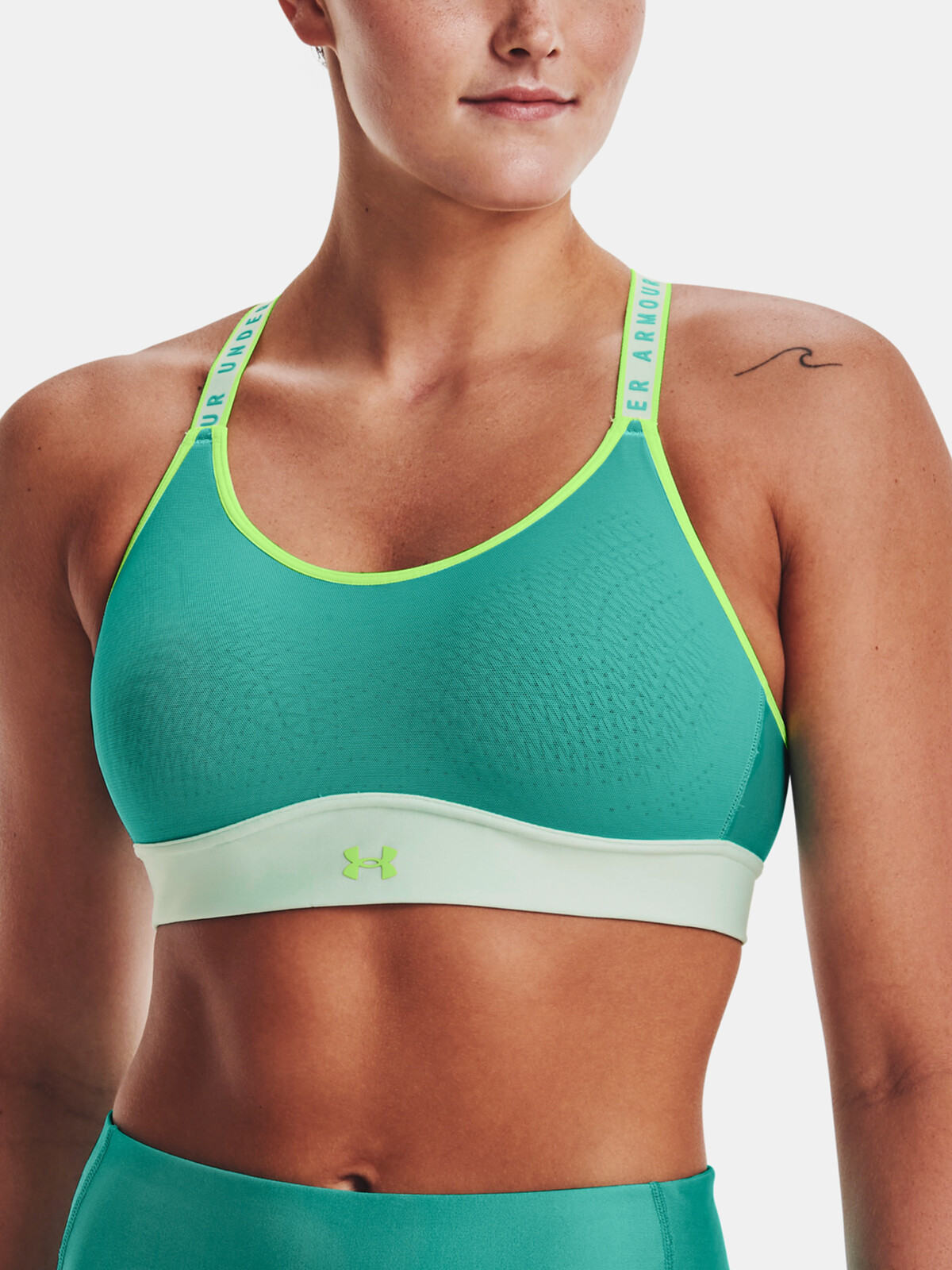 Under Armour Podprsenka UA Infinity Mid Bra Blocked-GRN - Dámské