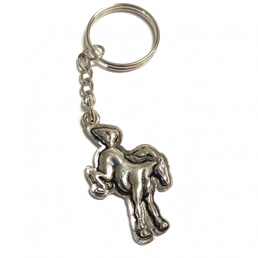 Klíčenka kovová Kůň 1 - stříbrná